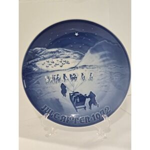 1972 Bing & Grondahl Annual Ceramic Plate - Christmas in Greenland